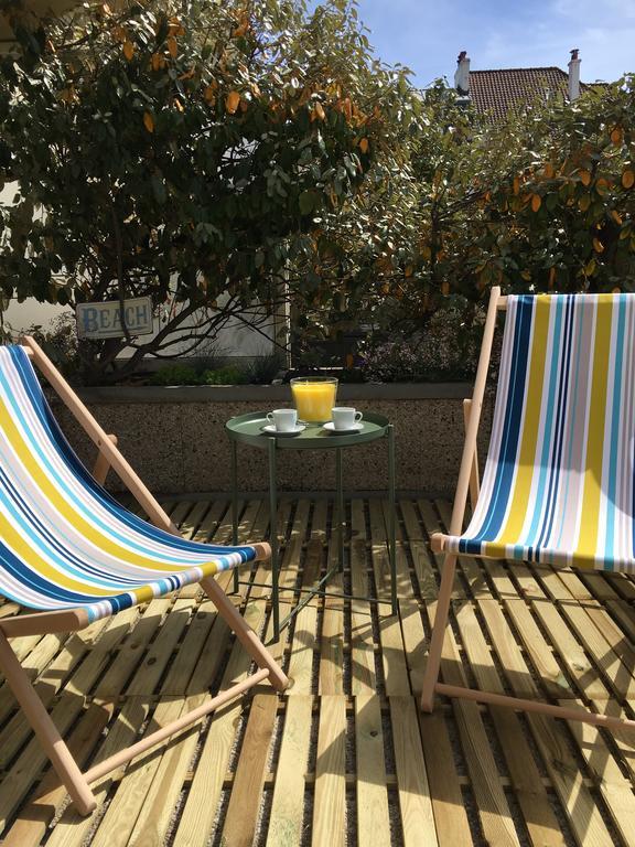 Le Wim'Heureux Terrasse Lägenhet Wimereux Exteriör bild