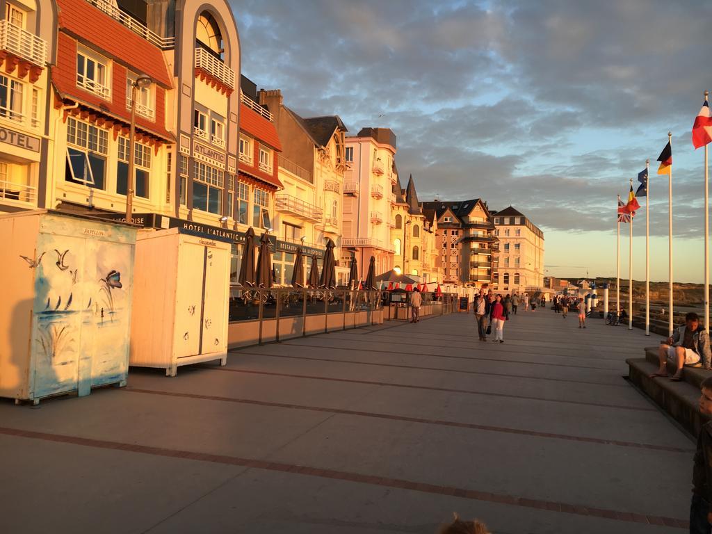 Le Wim'Heureux Terrasse Lägenhet Wimereux Exteriör bild