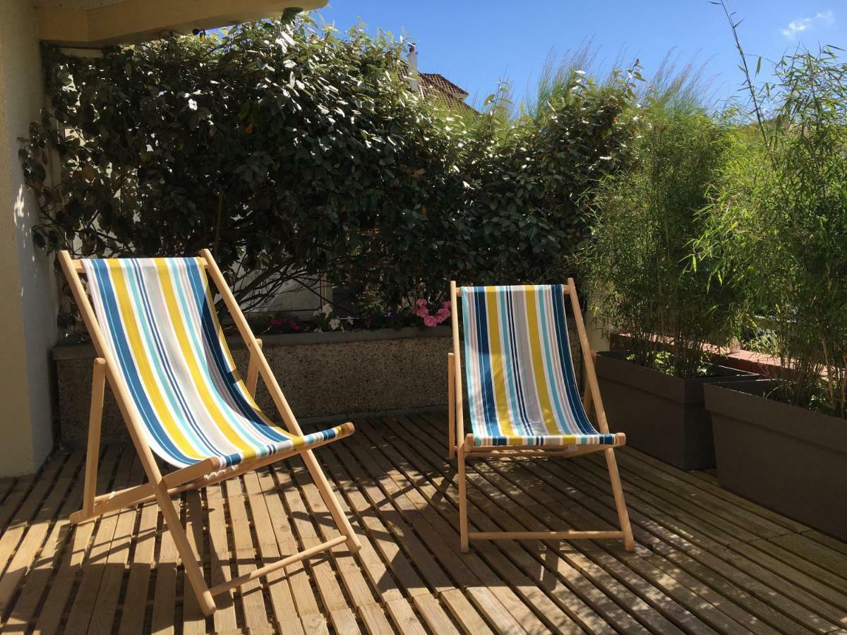 Le Wim'Heureux Terrasse Lägenhet Wimereux Exteriör bild